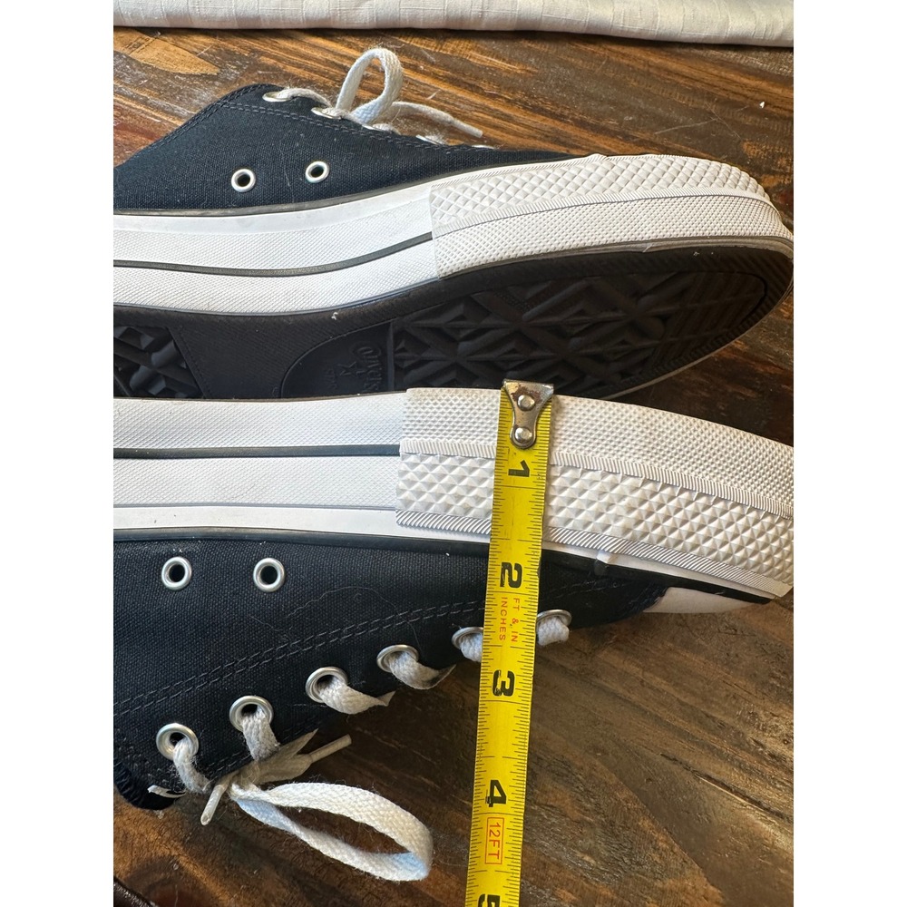 Converse Chuck Taylor All Star Lift Platform Black Canvas Sneakers 560250C 8.5W - Picture 11 of 13